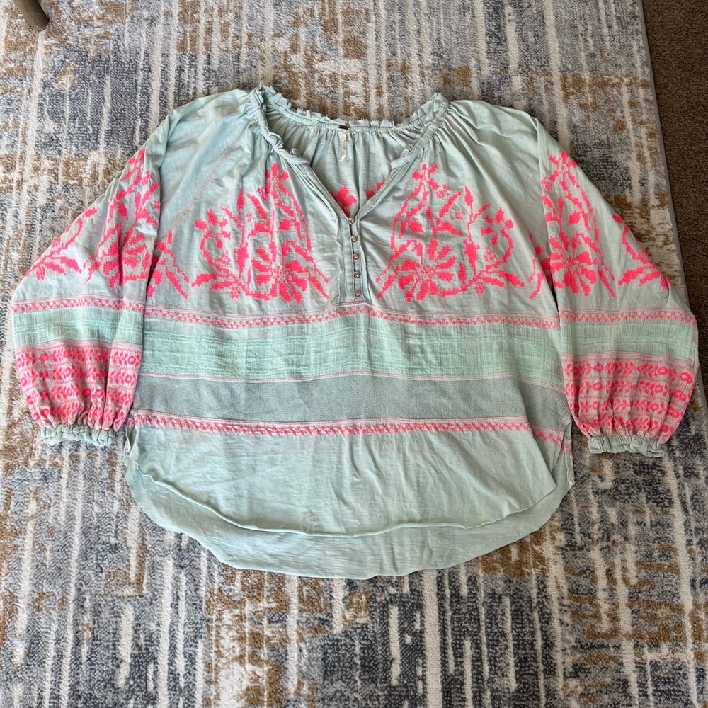 SOLD Free People Mint Blouse - Picture 13 of 16